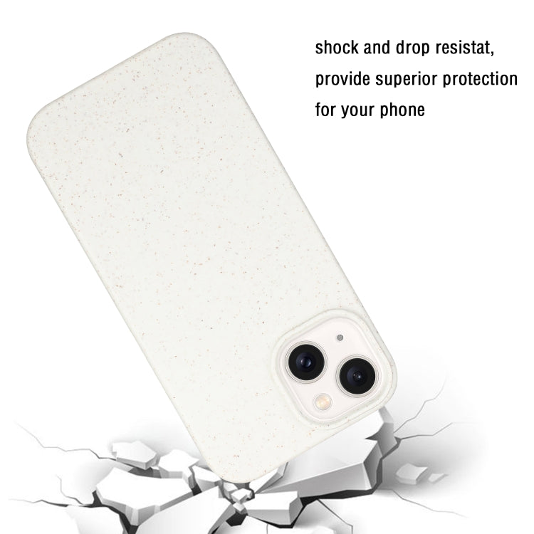 For iPhone 15 Wheat MagSafe Magnetic Straw Material + TPU Phone Case(White) - iPhone 15 Cases by PMC TechLife | Online Shopping South Africa | PMC TechLife