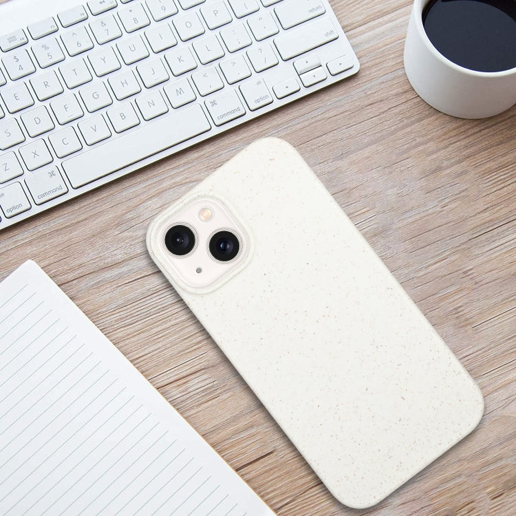 For iPhone 15 Wheat MagSafe Magnetic Straw Material + TPU Phone Case(White) - iPhone 15 Cases by PMC TechLife | Online Shopping South Africa | PMC TechLife