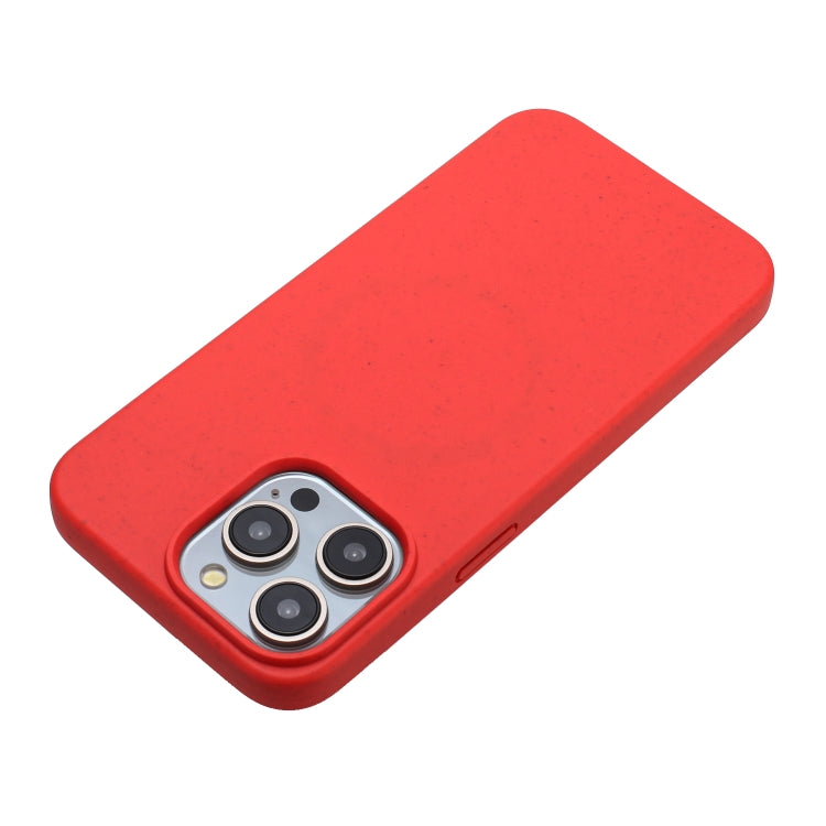For iPhone 14 Pro Wheat MagSafe Magnetic Straw Material + TPU Phone Case(Red) - iPhone 14 Pro Cases by PMC TechLife | Online Shopping South Africa | PMC TechLife