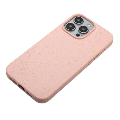 For iPhone 14 Pro Max Wheat MagSafe Magnetic Straw Material + TPU Phone Case(Pink) - iPhone 14 Pro Max Cases by PMC Jewellery | Online Shopping South Africa | PMC Jewellery