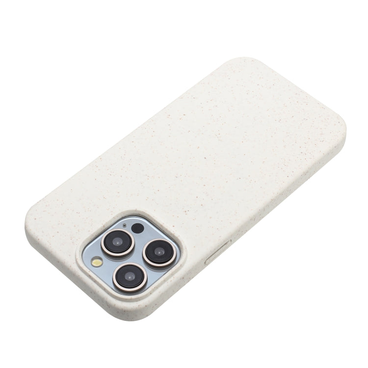 For iPhone 13 Pro Max Wheat MagSafe Magnetic Straw Material + TPU Phone Case(White) - iPhone 13 Pro Max Cases by PMC TechLife | Online Shopping South Africa | PMC TechLife