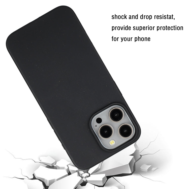For iPhone 13 Pro Max Wheat MagSafe Magnetic Straw Material + TPU Phone Case(Black) - iPhone 13 Pro Max Cases by PMC TechLife | Online Shopping South Africa | PMC TechLife