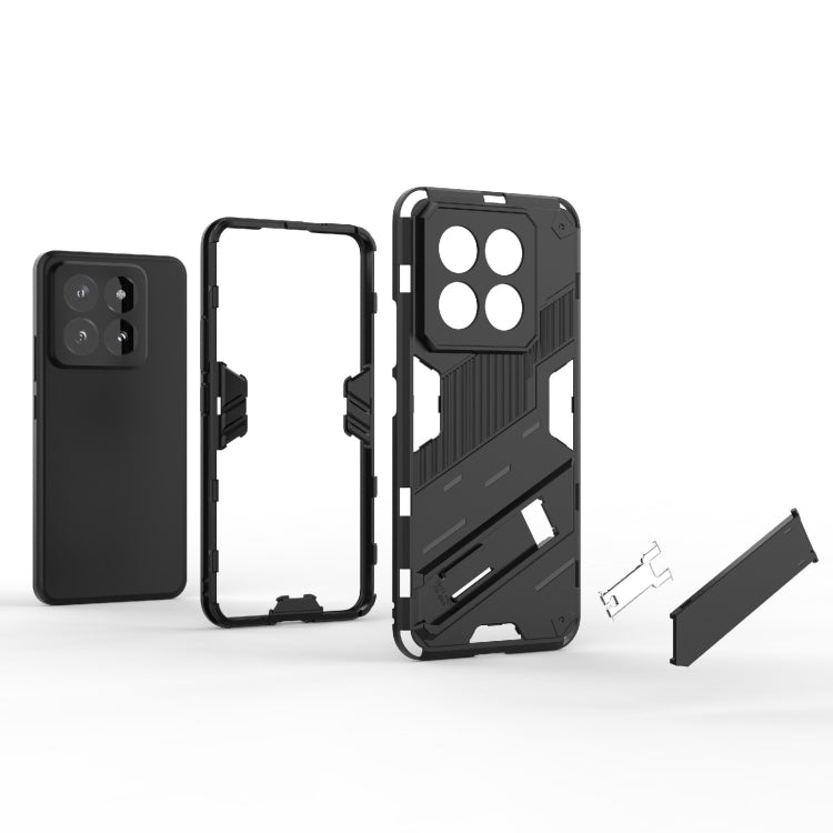 For Xiaomi 14 Pro 5G Punk Armor 2 in 1 PC + TPU Phone Case with Holder(White) - 14 Pro Cases by PMC TechLife | Online Shopping South Africa | PMC TechLife | Buy Now Pay Later Mobicred