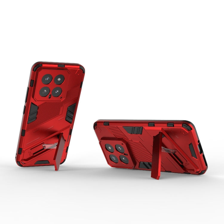 For Xiaomi 14 5G Punk Armor 2 in 1 PC + TPU Phone Case with Holder(Red) - 14 Cases by PMC TechLife | Online Shopping South Africa | PMC TechLife | Buy Now Pay Later Mobicred