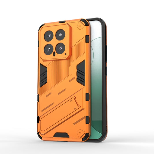 For Xiaomi 14 5G Punk Armor 2 in 1 PC + TPU Phone Case with Holder(Orange) - 14 Cases by PMC Jewellery | Online Shopping South Africa | PMC Jewellery