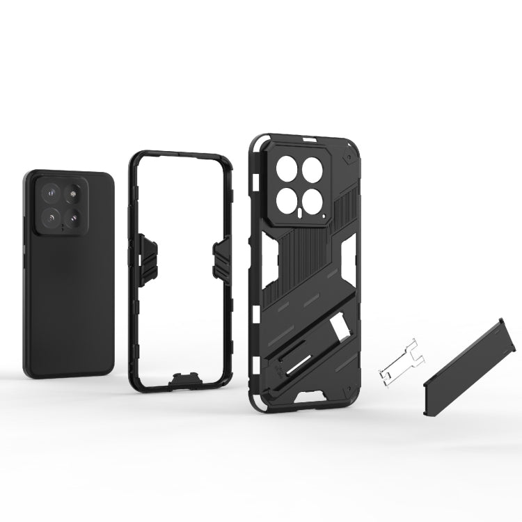 For Xiaomi 14 5G Punk Armor 2 in 1 PC + TPU Phone Case with Holder(Blue) - 14 Cases by PMC TechLife | Online Shopping South Africa | PMC TechLife | Buy Now Pay Later Mobicred