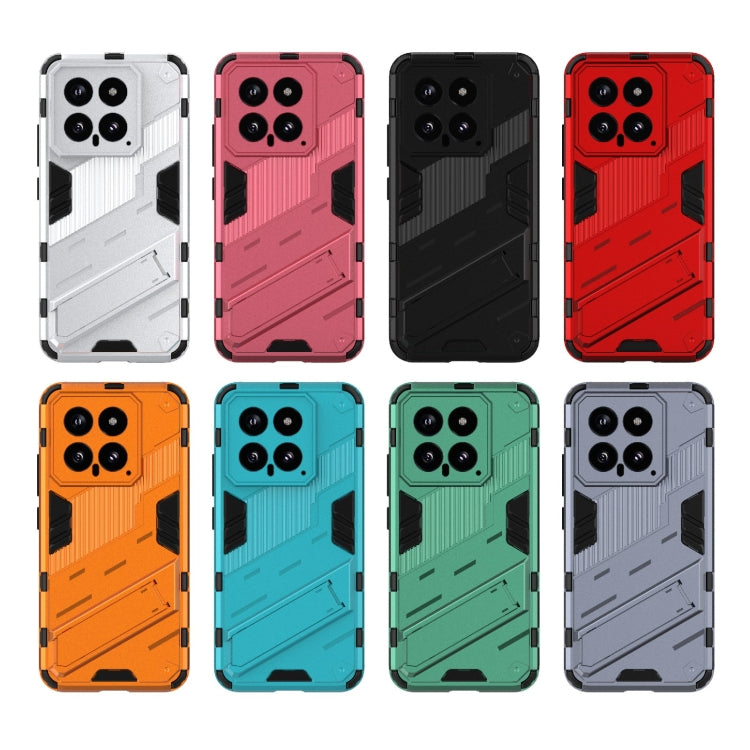 For Xiaomi 14 5G Punk Armor 2 in 1 PC + TPU Phone Case with Holder(Blue) - 14 Cases by PMC TechLife | Online Shopping South Africa | PMC TechLife | Buy Now Pay Later Mobicred