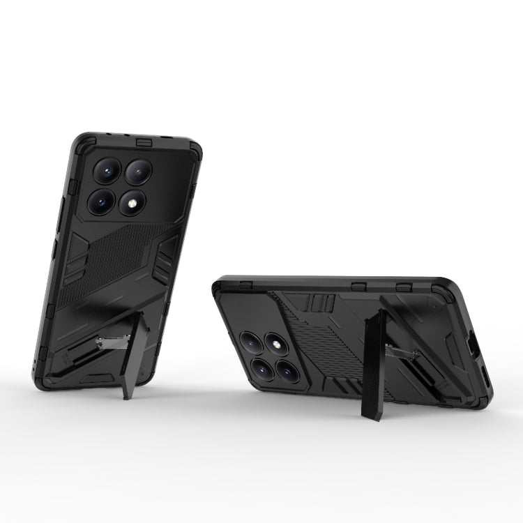For Xiaomi Redmi K70E 5G Punk Armor 2 in 1 PC + TPU Phone Case with Holder(Black) - K70E Cases by PMC TechLife | Online Shopping South Africa | PMC TechLife | Buy Now Pay Later Mobicred