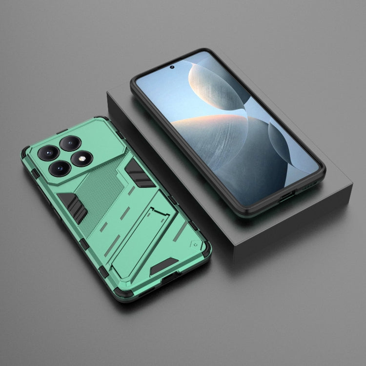 For Xiaomi Redmi K70E 5G Punk Armor 2 in 1 PC + TPU Phone Case with Holder(Green) - free shipping - PMC TechLife - Order now!
