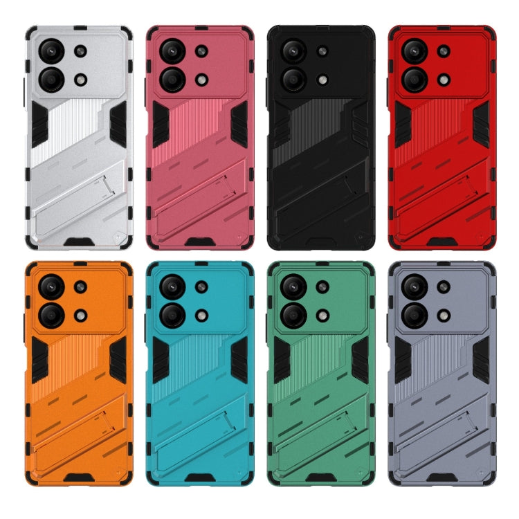 For Xiaomi Redmi Note 13R Pro 5G Punk Armor 2 in 1 PC + TPU Phone Case with Holder(Black) - Xiaomi Cases by PMC TechLife | Online Shopping South Africa | PMC TechLife | Buy Now Pay Later Mobicred