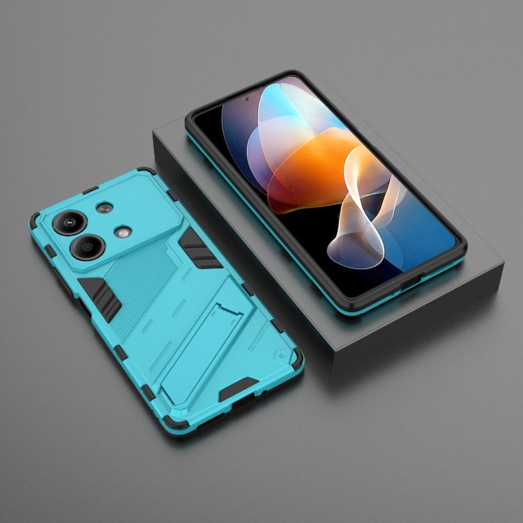 For Xiaomi Redmi Note 13R Pro 5G Punk Armor 2 in 1 PC + TPU Phone Case with Holder(Blue) - Xiaomi Cases by PMC TechLife | Online Shopping South Africa | PMC TechLife | Buy Now Pay Later Mobicred