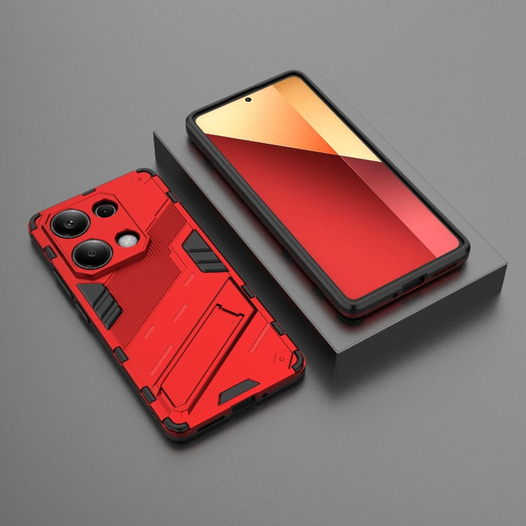 For Xiaomi Redmi Note 13 Pro 4G Global Punk Armor 2 in 1 PC + TPU Phone Case with Holder(Red) - Xiaomi Cases by PMC TechLife | Online Shopping South Africa | PMC TechLife | Buy Now Pay Later Mobicred
