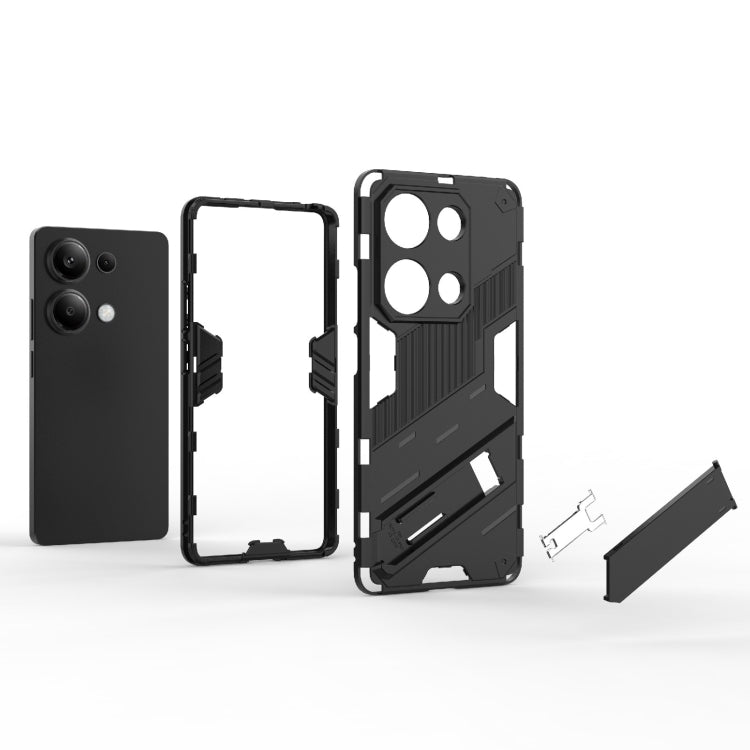 For Xiaomi Redmi Note 13 Pro 4G Global Punk Armor 2 in 1 PC + TPU Phone Case with Holder(White) - Xiaomi Cases by PMC TechLife | Online Shopping South Africa | PMC TechLife | Buy Now Pay Later Mobicred