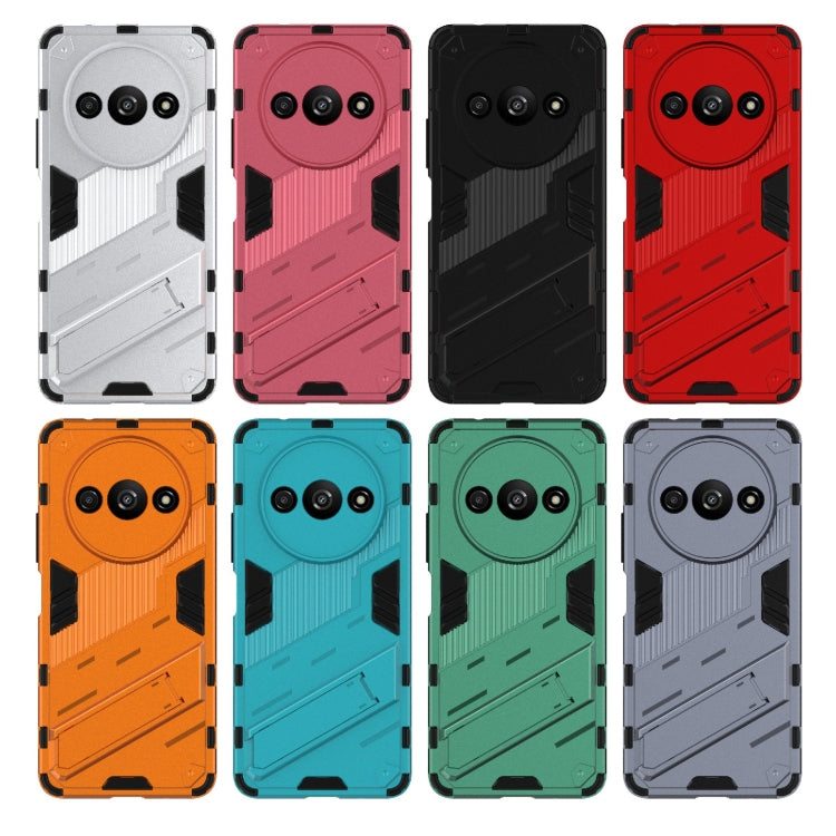 For Xiaomi Redmi A3 4G Global Punk Armor 2 in 1 PC + TPU Phone Case with Holder(Green) - Xiaomi Cases by PMC TechLife | Online Shopping South Africa | PMC TechLife | Buy Now Pay Later Mobicred