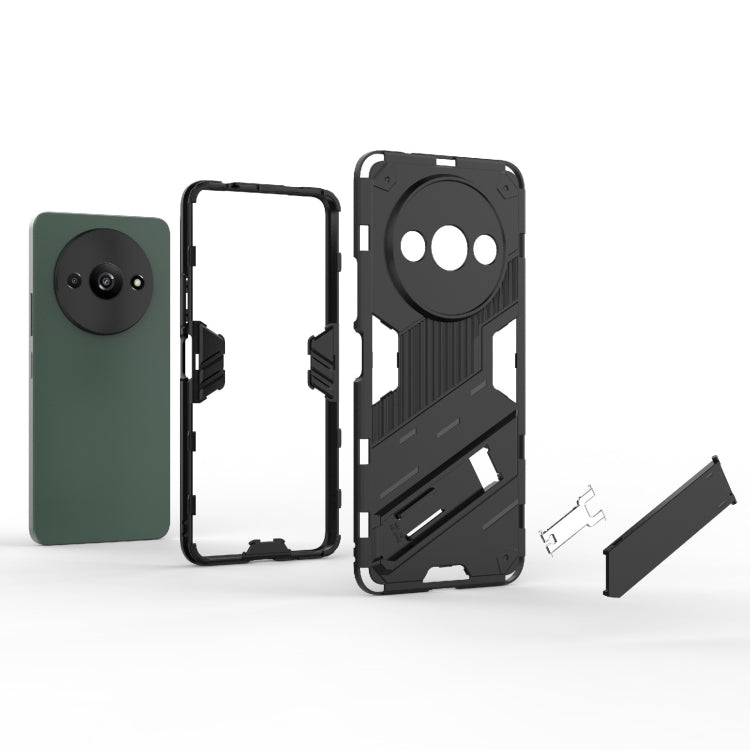 For Xiaomi Redmi A3 4G Global Punk Armor 2 in 1 PC + TPU Phone Case with Holder(Blue) - Xiaomi Cases by PMC TechLife | Online Shopping South Africa | PMC TechLife | Buy Now Pay Later Mobicred