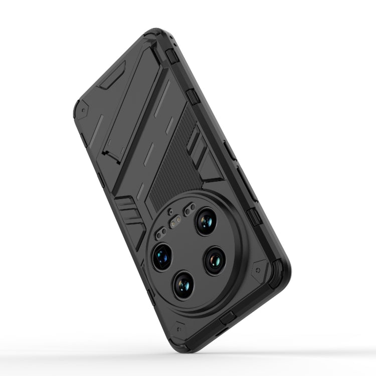 For Xiaomi 14 Ultra 5G Punk Armor 2 in 1 PC + TPU Phone Case with Holder(Grey) - 14 Ultra Cases by PMC TechLife | Online Shopping South Africa | PMC TechLife | Buy Now Pay Later Mobicred