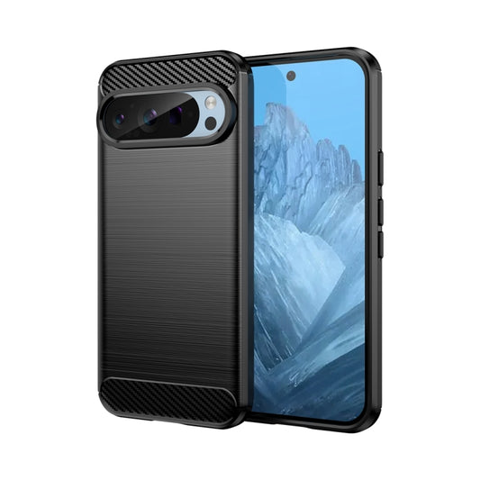 For Google Pixel 9 Pro 5G Carbon Fiber Brushed Texture TPU Phone Case(Black) - Google Cases by PMC Jewellery | Online Shopping South Africa | PMC Jewellery | Buy Now Pay Later Mobicred