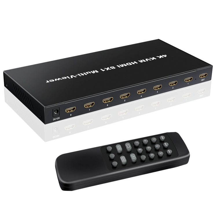 NK-E80 4K 30Hz 8 In 1 Out HDMI 8-way Screen Splitter KVM Switch(UK Plug) - Switch by PMC Jewellery | Online Shopping South Africa | PMC Jewellery | Buy Now Pay Later Mobicred