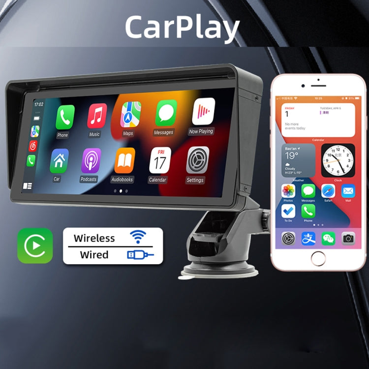 B5313 10.26 inch Portable Car MP5 Player Support CarPlay / Android Auto(Black) - Car MP3 & MP4 & MP5 by PMC Jewellery | Online Shopping South Africa | PMC Jewellery | Buy Now Pay Later Mobicred