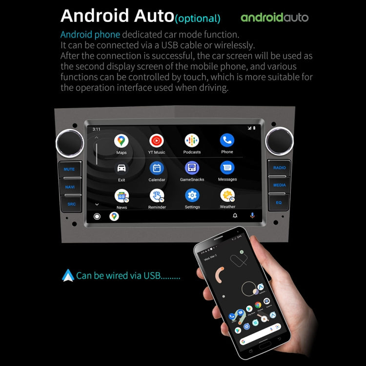 S-OB7A 7 inch Portable Car MP5 Player Built-in DAB Function Support CarPlay / Android Auto for OPEL, Specification:1GB+16GB(Black) - Car MP3 & MP4 & MP5 by PMC Jewellery | Online Shopping South Africa | PMC Jewellery | Buy Now Pay Later Mobicred