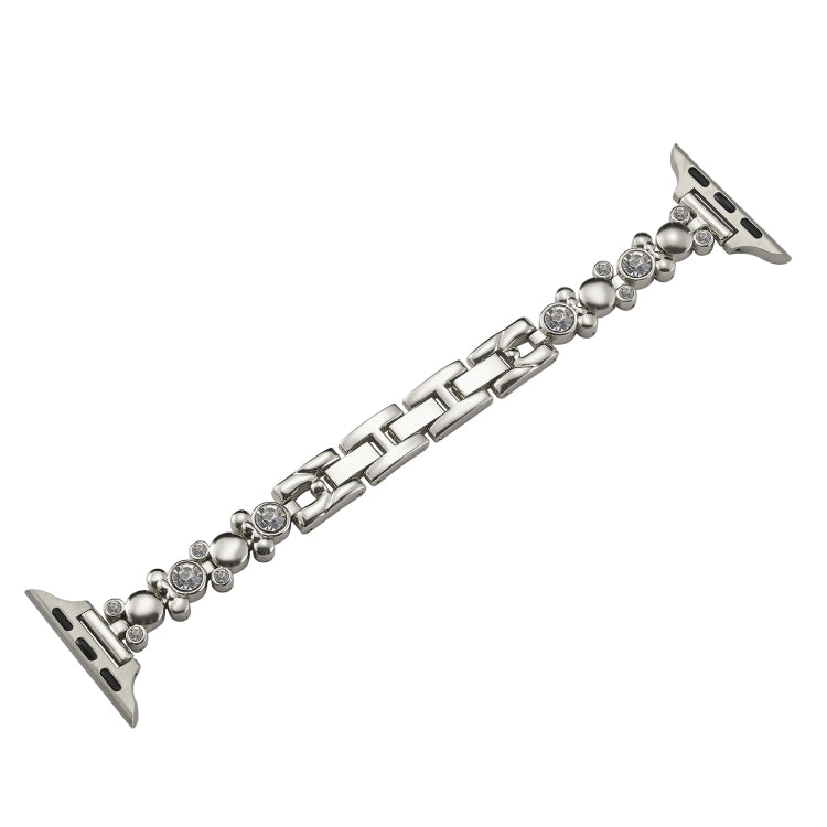 For Apple Watch Series 7 41mm Metal Diamond Bear Chain Watch Band(Starlight) - free shipping - PMc TechLife - Order now!