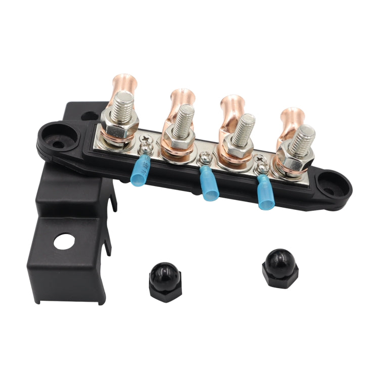 CP-4017 M10+M8 Power Distribution Block Terminal Studs with Terminals(Black) - Booster Cable & Clip by PMC TechLife | Online Shopping South Africa | PMC TechLife | Buy Now Pay Later Mobicred