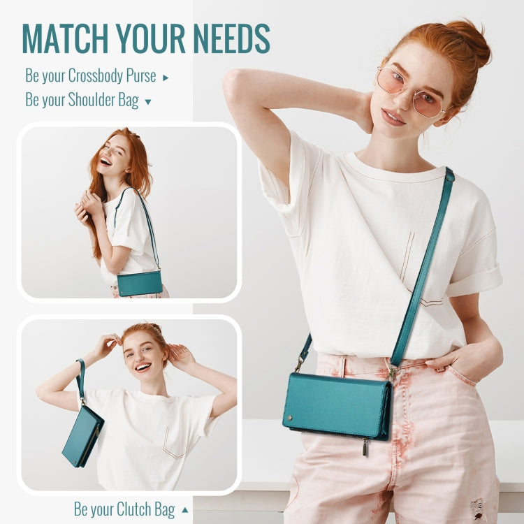 CaseMe ME10 Universal Wallet Phone Case with Lanyard(Green) - free shipping - PMC Jewellery - Order now!