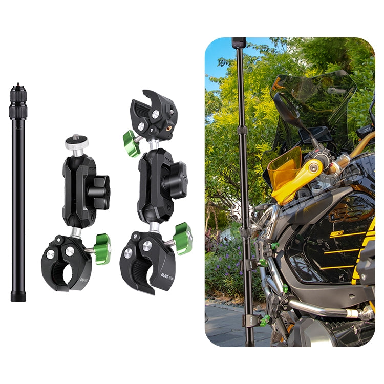 RUIGPRO Crab Clamp Action Camera Bracket 1/4 Dual-Head Crab 3-Stage Selfie Stick - Holder by RUIGPRO | Online Shopping South Africa | PMC Jewellery