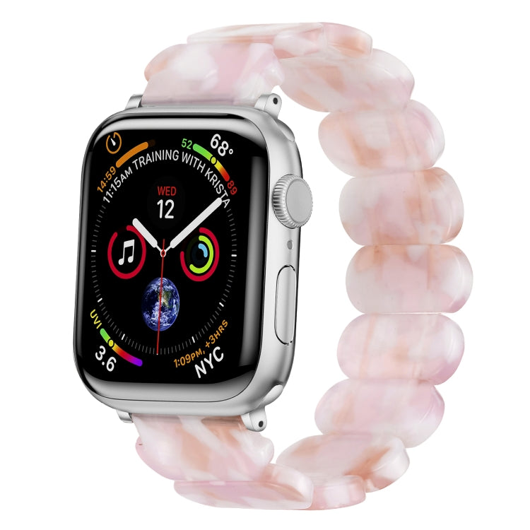 For Apple Watch Series 5 40mm Stretch Rope Resin Watch Band(Pink) - Watch Bands by PMC TechLife | Online Shopping South Africa | PMC TechLife