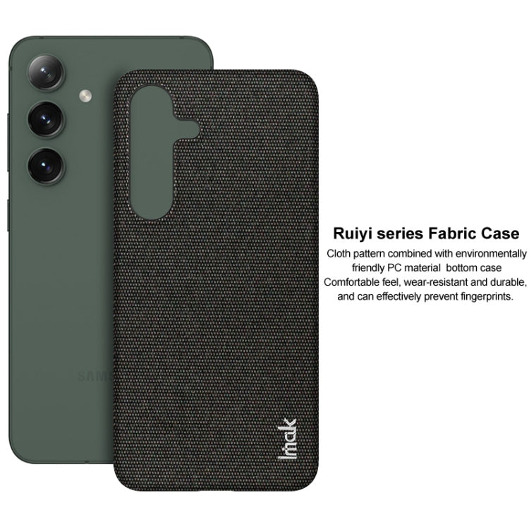 For Samsung Galaxy S24+ 5G imak Ruiyi Series Cloth Texture PU + PC Phone Case(Black) - Galaxy S24+ 5G Cases by imak | Online Shopping South Africa | PMC Jewellery | Buy Now Pay Later Mobicred