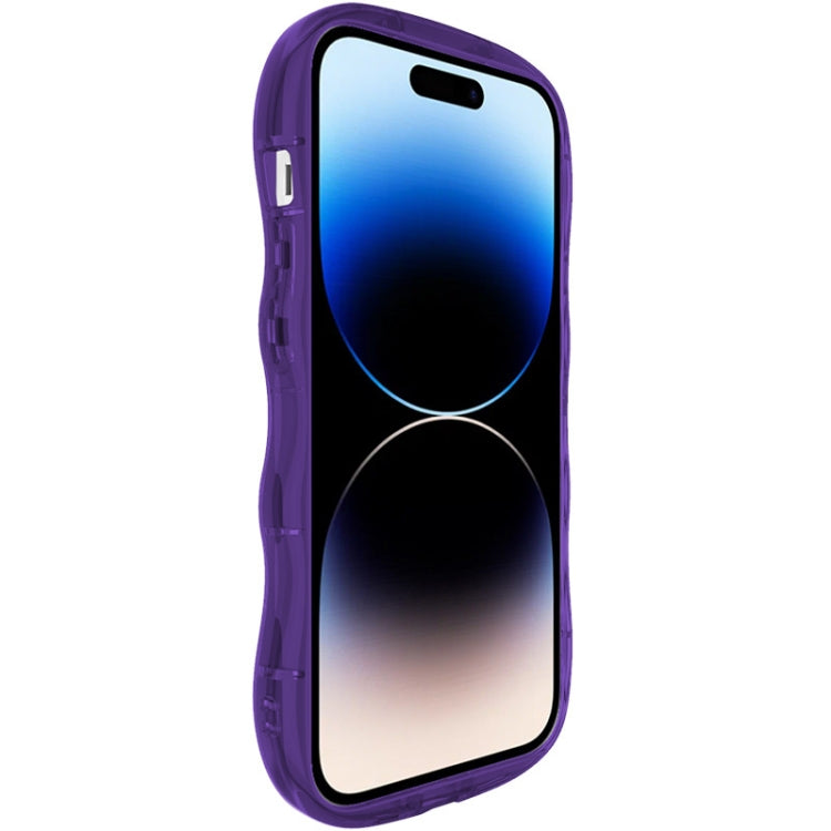 For iPhone 15 Pro Max IMAK Wave Bubble Soft Shockproof Phone Case(Purple) - iPhone 15 Pro Max Cases by imak | Online Shopping South Africa | PMC Jewellery | Buy Now Pay Later Mobicred