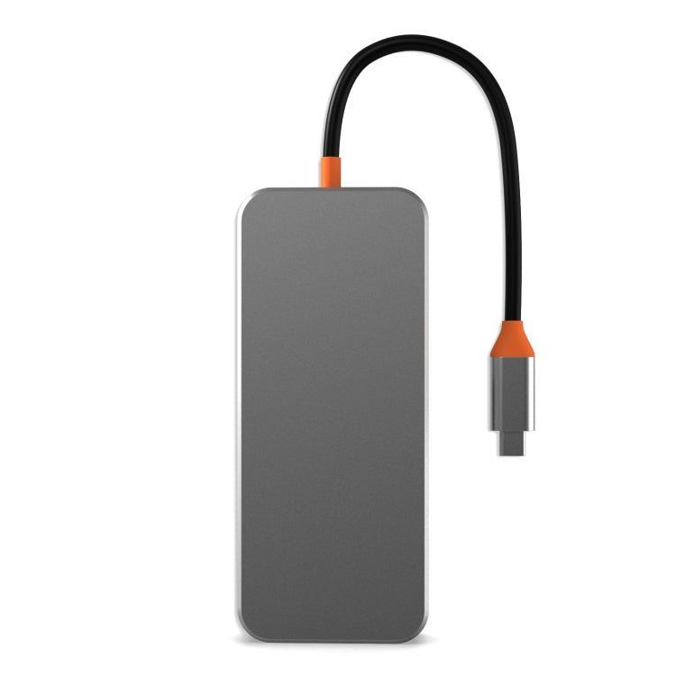 SW10V 10 in 1 Type-C to USB + HDMI + VGA + RJ45 + SD/TF + Audio 3.5 HUB Docking Station(Grey) - free shipping - PMC Jewellery - Order now!