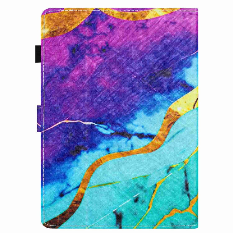 For 10 inch Universal Marble Pattern Stitching Leather Tablet Case(Purple Blue) - 10 - 11 inch by PMC TechLife | Online Shopping South Africa | PMC TechLife | Buy Now Pay Later Mobicred