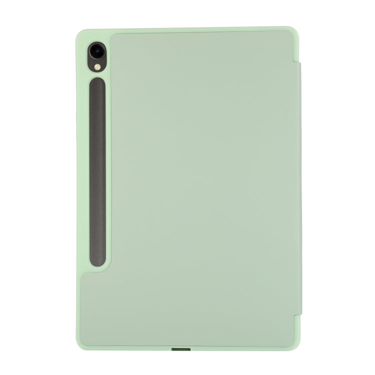 For Samsung Galaxy Tab S9 3-Fold Pure Color TPU Leather Tablet Case with Pen Slot(Green) - Galaxy Tab S9 Cases by PMC Jewellery | Online Shopping South Africa | PMC Jewellery | Buy Now Pay Later Mobicred