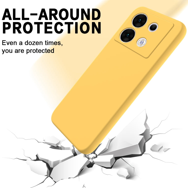 For Infinix Zero 30 5G Solid Color Liquid Silicone Dropproof Full Coverage Protective Case(Yellow) - Infinix Cases by PMC TechLife | Online Shopping South Africa | PMC TechLife | Buy Now Pay Later Mobicred
