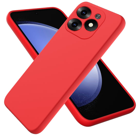 For Infinix Hot 40i Solid Color Liquid Silicone Dropproof Full Coverage Protective Case(Red) - Infinix Cases by PMC Jewellery | Online Shopping South Africa | PMC Jewellery | Buy Now Pay Later Mobicred