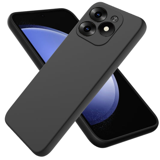 For Infinix Hot 40i Solid Color Liquid Silicone Dropproof Full Coverage Protective Case(Black) - Infinix Cases by PMC Jewellery | Online Shopping South Africa | PMC Jewellery | Buy Now Pay Later Mobicred