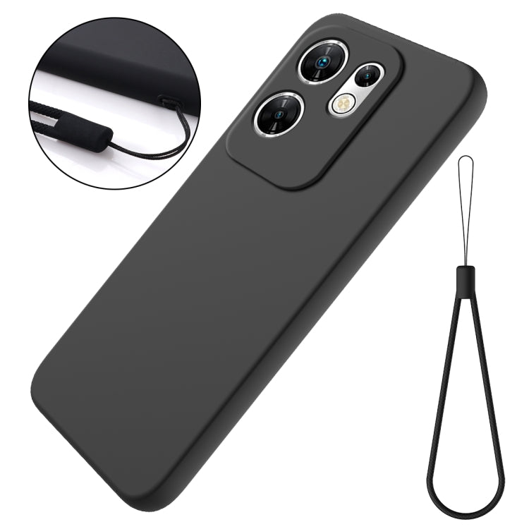 For Infinix Zero 30 4G Solid Color Liquid Silicone Dropproof Full Coverage Phone Case(Black) - Infinix Cases by PMC TechLife | Online Shopping South Africa | PMC TechLife | Buy Now Pay Later Mobicred