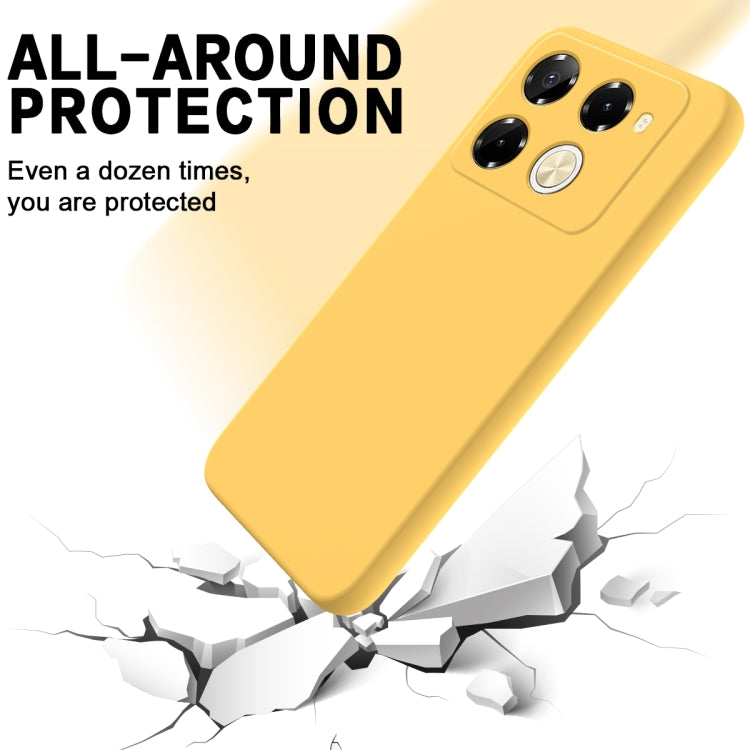 For Infinix Note 40 Pro 5G / 40 Pro+ 5G Solid Color Liquid Silicone Dropproof Full Coverage Protective Case(Yellow) - Infinix Cases by PMC TechLife | Online Shopping South Africa | PMC TechLife | Buy Now Pay Later Mobicred