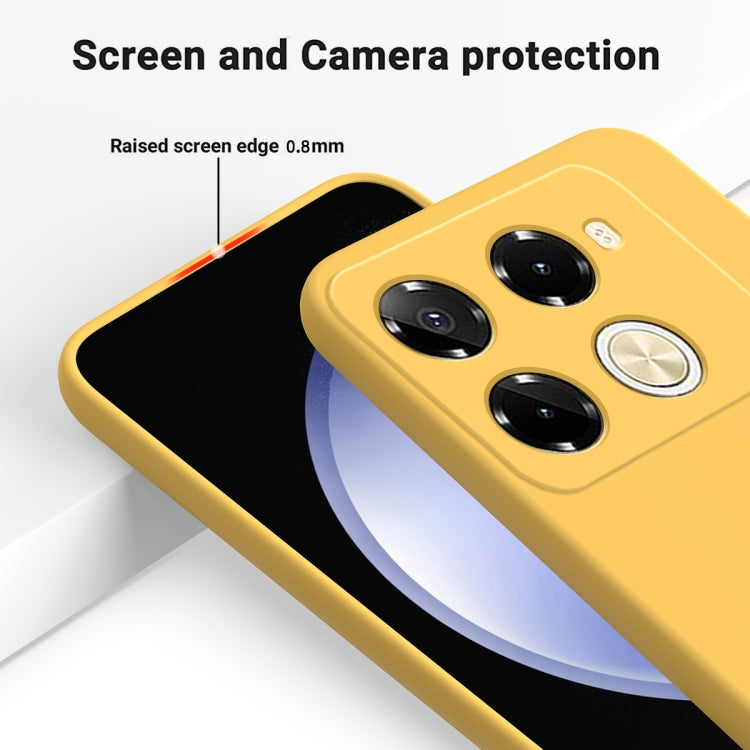 For Infinix Note 40 Pro 5G / 40 Pro+ 5G Solid Color Liquid Silicone Dropproof Full Coverage Protective Case(Yellow) - Infinix Cases by PMC TechLife | Online Shopping South Africa | PMC TechLife | Buy Now Pay Later Mobicred