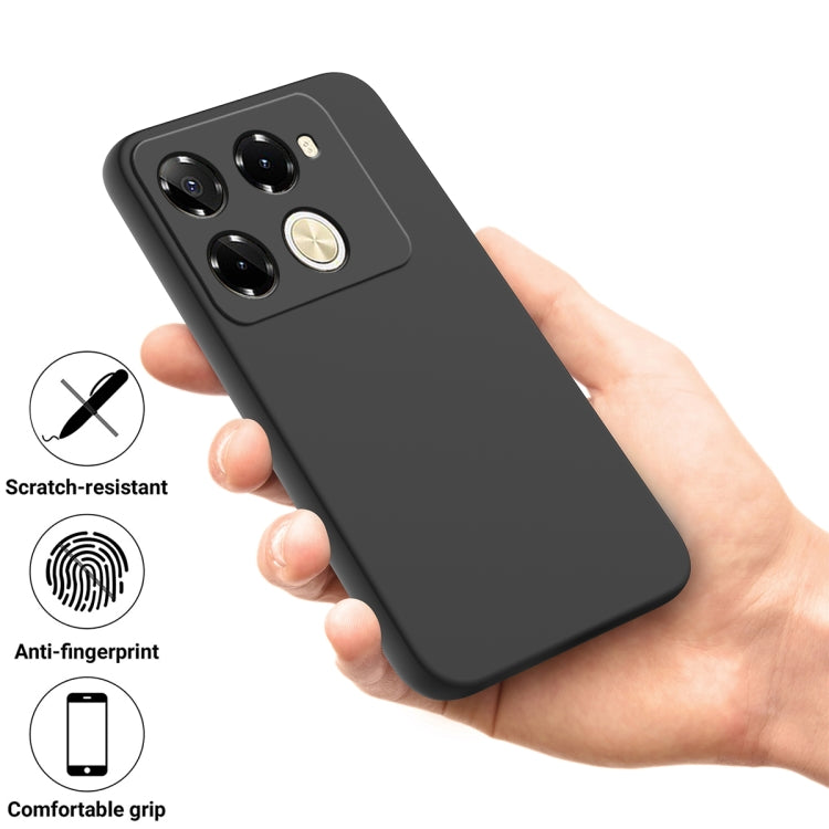 For Infinix Note 40 Pro 5G / 40 Pro+ 5G Solid Color Liquid Silicone Dropproof Full Coverage Phone Case(Black) - Infinix Cases by PMC TechLife | Online Shopping South Africa | PMC TechLife | Buy Now Pay Later Mobicred