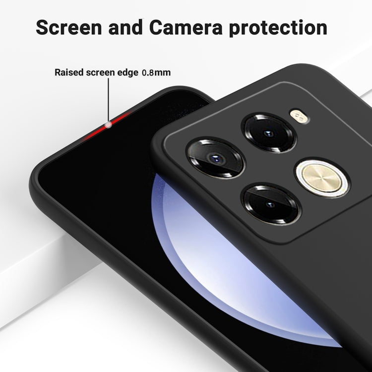 For Infinix Note 40 Pro 5G / 40 Pro+ 5G Solid Color Liquid Silicone Dropproof Full Coverage Phone Case(Black) - Infinix Cases by PMC TechLife | Online Shopping South Africa | PMC TechLife | Buy Now Pay Later Mobicred