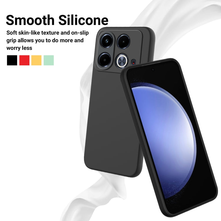 For Infinix Note 40 4G Solid Color Liquid Silicone Dropproof Full Coverage Protective Case(Black) - Infinix Cases by PMC TechLife | Online Shopping South Africa | PMC TechLife | Buy Now Pay Later Mobicred