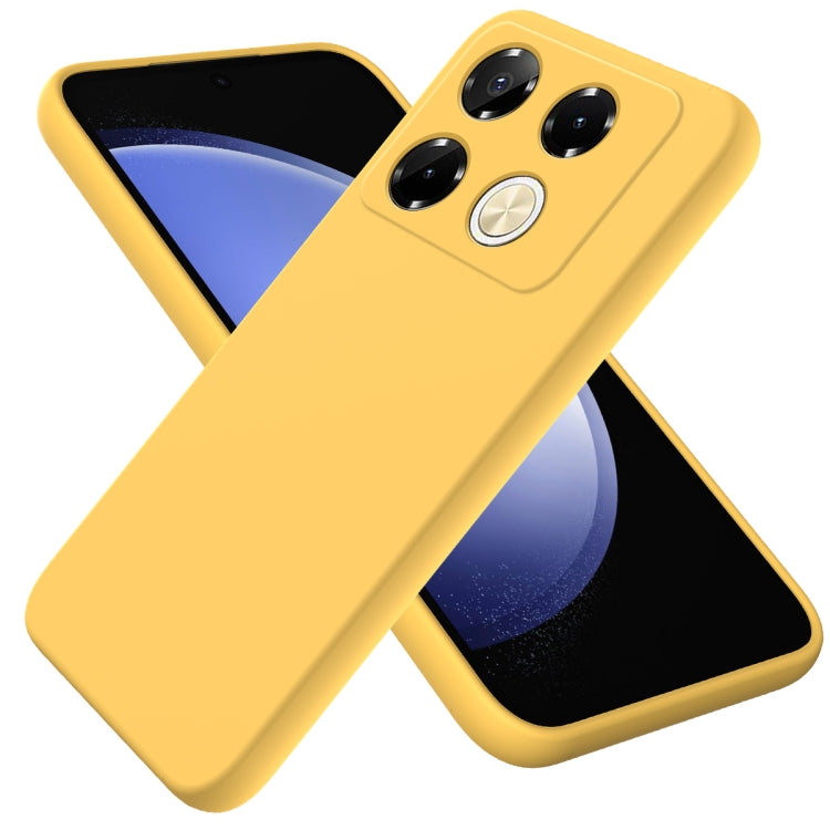 For Infinix Note 40 Pro 4G Solid Color Liquid Silicone Dropproof Full Coverage Protective Case(Yellow) - Infinix Cases by PMC TechLife | Online Shopping South Africa | PMC TechLife | Buy Now Pay Later Mobicred