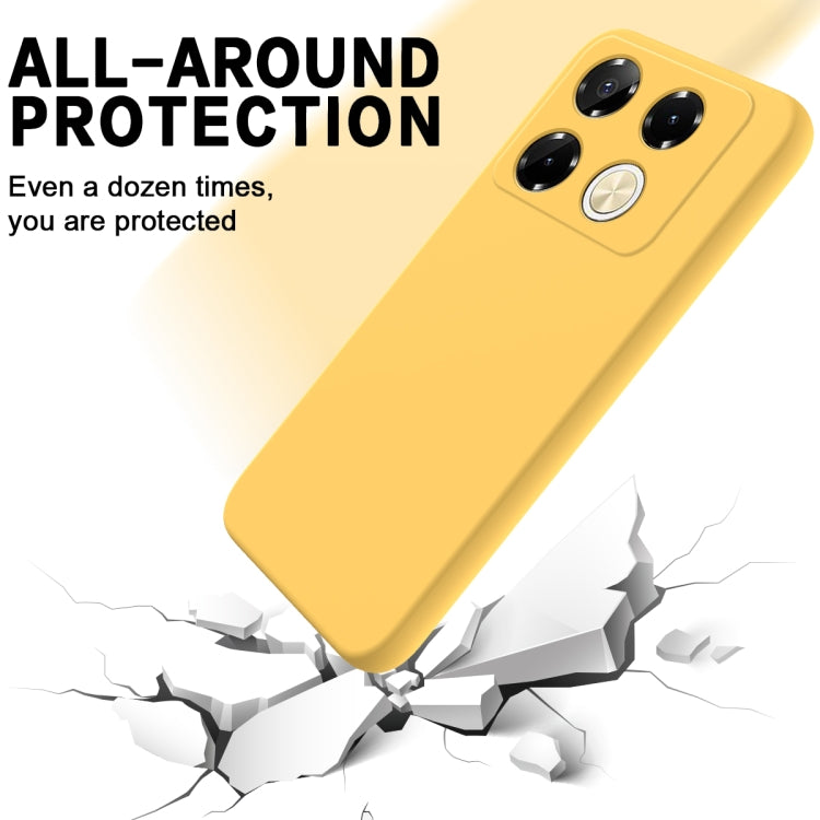For Infinix Note 40 Pro 4G Solid Color Liquid Silicone Dropproof Full Coverage Protective Case(Yellow) - Infinix Cases by PMC TechLife | Online Shopping South Africa | PMC TechLife | Buy Now Pay Later Mobicred