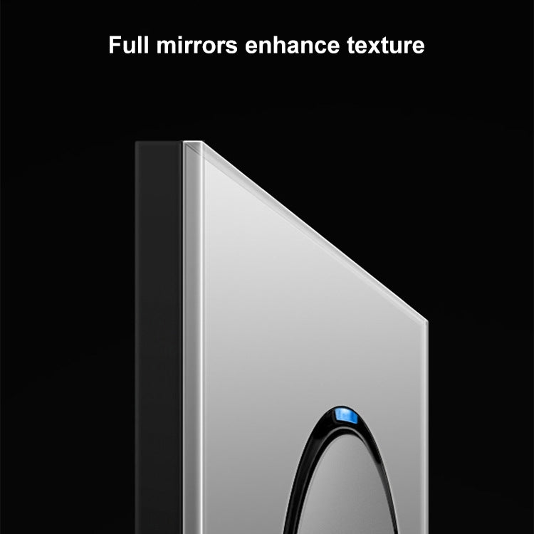 86mm Round LED Tempered Glass Switch Panel, Gray Round Glass, Style:Four Billing Control -  by PMC Jewellery | Online Shopping South Africa | PMC Jewellery | Buy Now Pay Later Mobicred