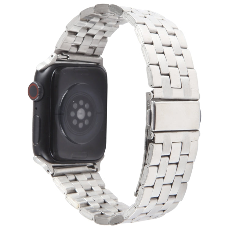 For Apple Watch 42mm 22mm Ultra-thin Five Beads Stainless Steel Watch Band(Silver) - free shipping - PMC TechLife - Order now!