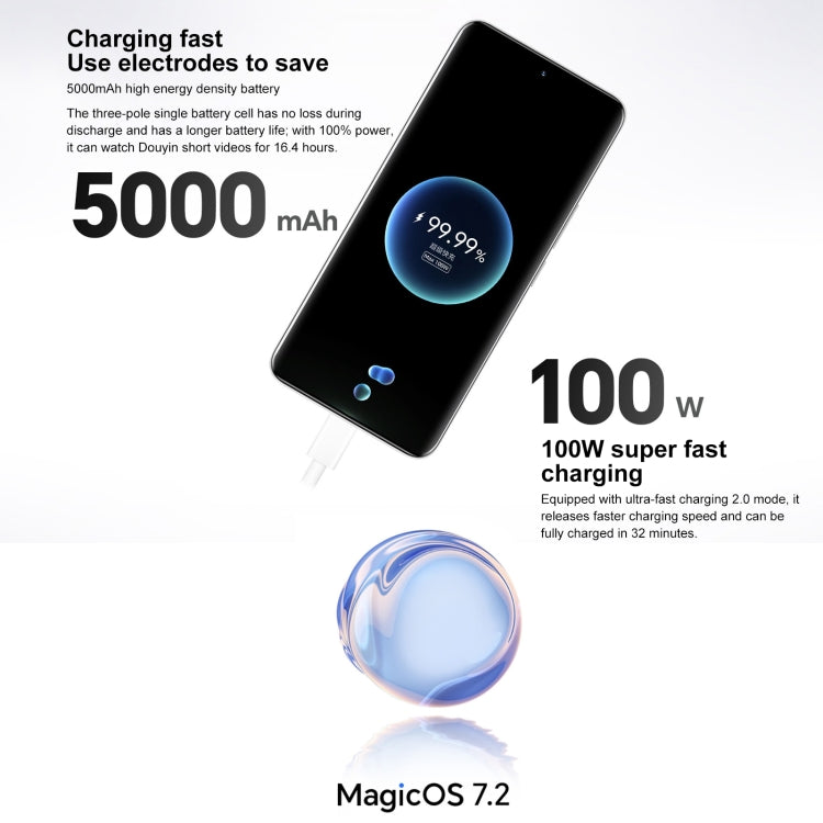 Honor 100, 16GB+512GB, Screen Fingerprint Identification, 6.7 inch MagicOS 7.2 Snapdragon 7 Gen 3 Octa Core up to 2.63GHz, Network: 5G, NFC, OTG, Support Google Play(Blue) - Honor by Huawei | Online Shopping South Africa | PMC Jewellery | Buy Now Pay Later Mobicred