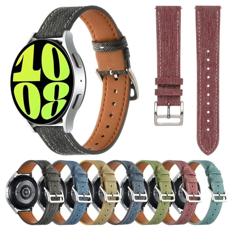 20mm Universal Denim Leather Buckle Watch Band(Turquoise) - free shipping - PMc TechLife - Order now!