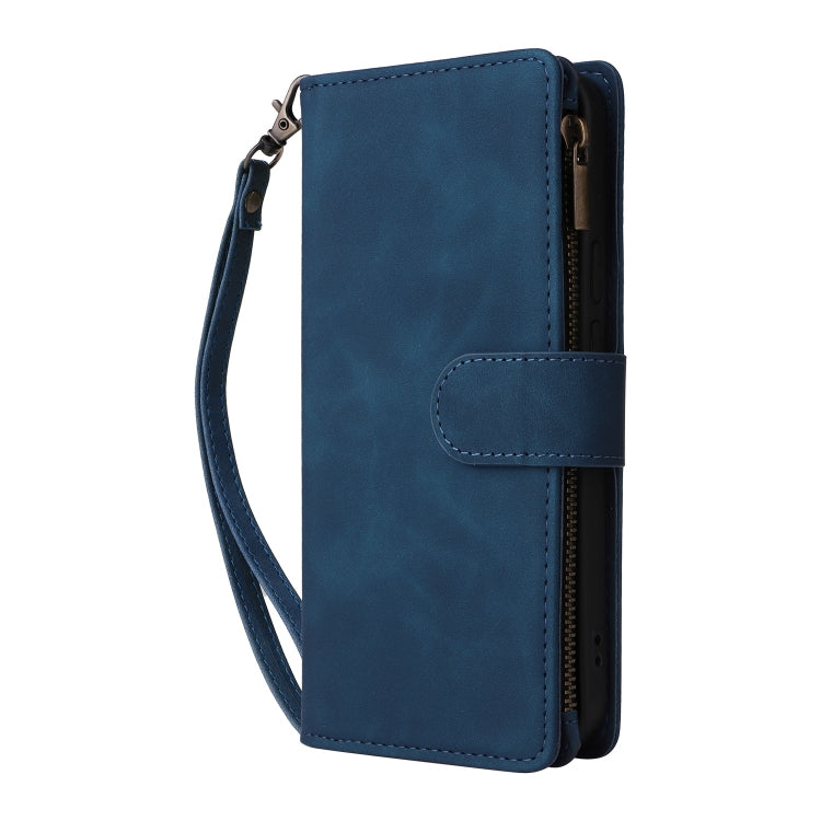 For Google Pixel 9 Pro Multifunctional Multi-Card Wallet Phone Leather Case(Blue) - Google Cases by PMC TechLife | Online Shopping South Africa | PMC TechLife | Buy Now Pay Later Mobicred